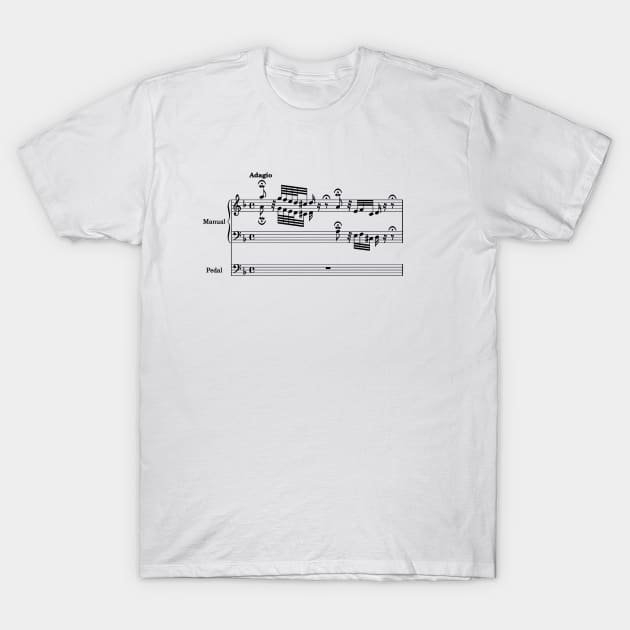 Bach Toccata and Fugue in D Minor T-Shirt by ClassicalMusicians